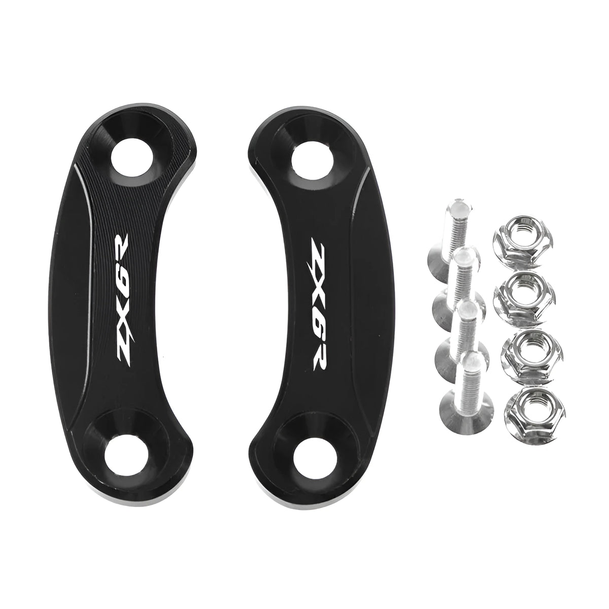 Aluminium alloy mirror code decorative cover for Kawasaki ZX-6R 19-22 in gray, black, red, gold or blue