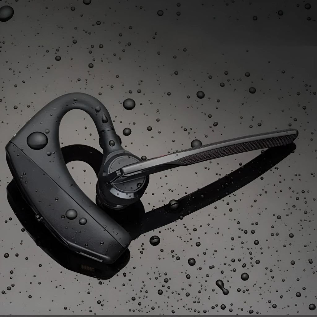 Black stereo Bluetooth sports headphones with USB style and a battery display.