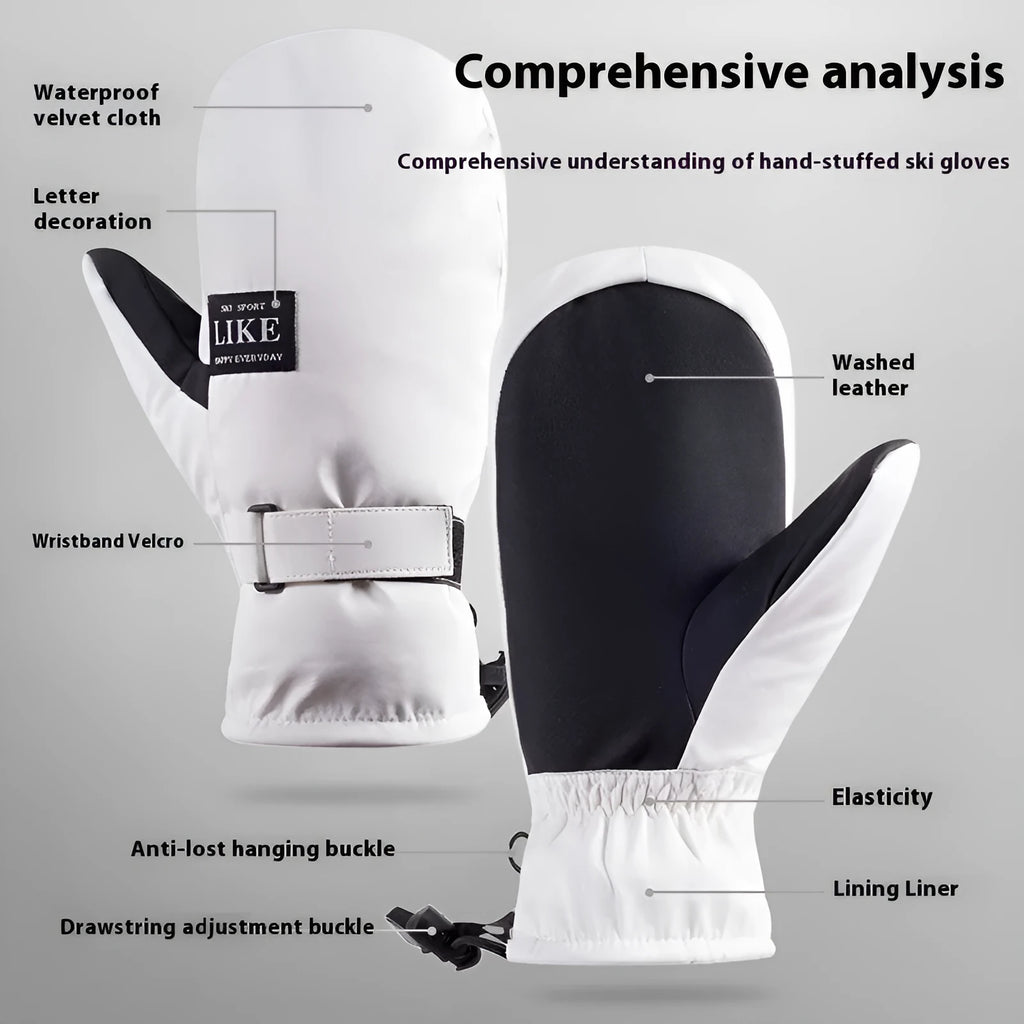 Black touch screen compatible cycling mittens made from thick pongee cloth.