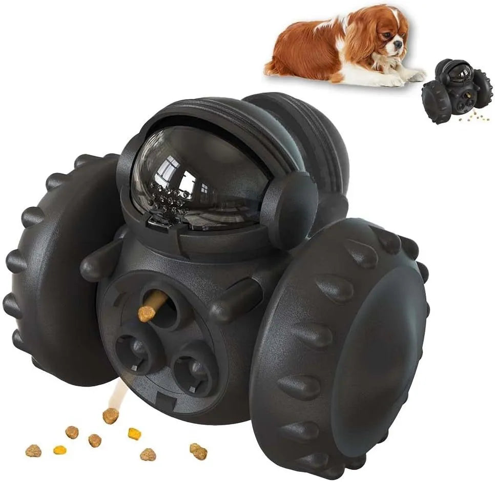 Self-balancing dog treat dispenser toy in five colours for small pets