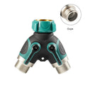 Zinc alloy garden ball valve water splitter with 6-point double pass diverter