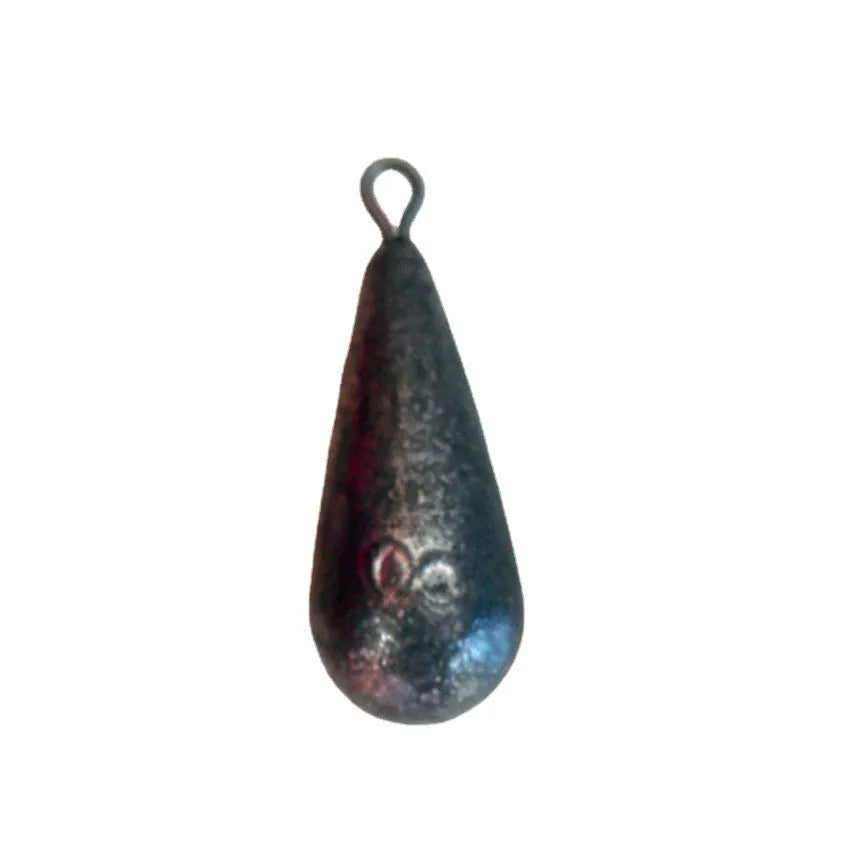 Drop shape lead fishing sinker weights in multiple sizes for hot hoy fishing gear