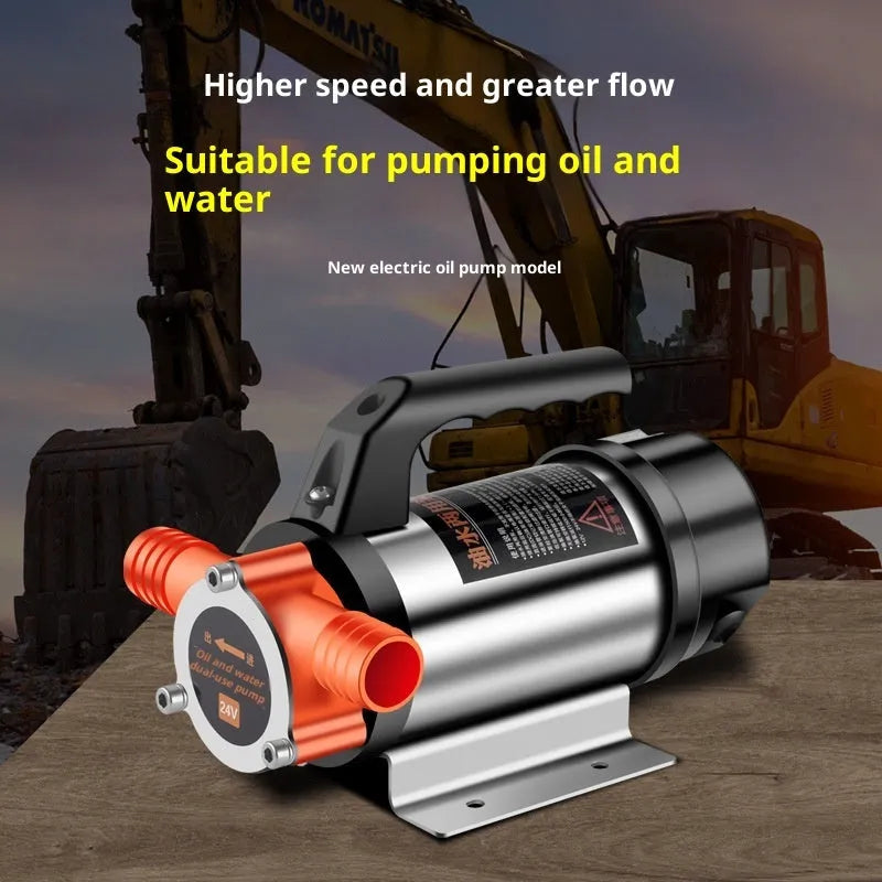 24V DC pumping oil pump with stainless steel pump body for oil-water dual-use fluid transfer