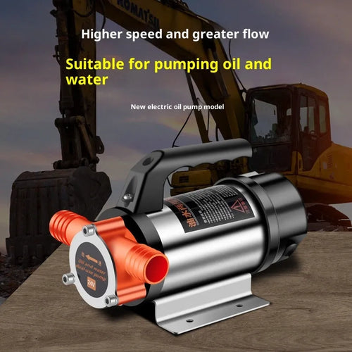 24V DC pumping oil pump with stainless steel pump body for oil-water dual-use fluid transfer