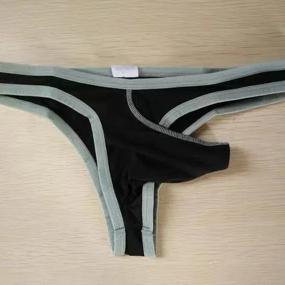 Men's white Ice Silk small briefs laid flat, showing the close-fit design and elasticated waistband.