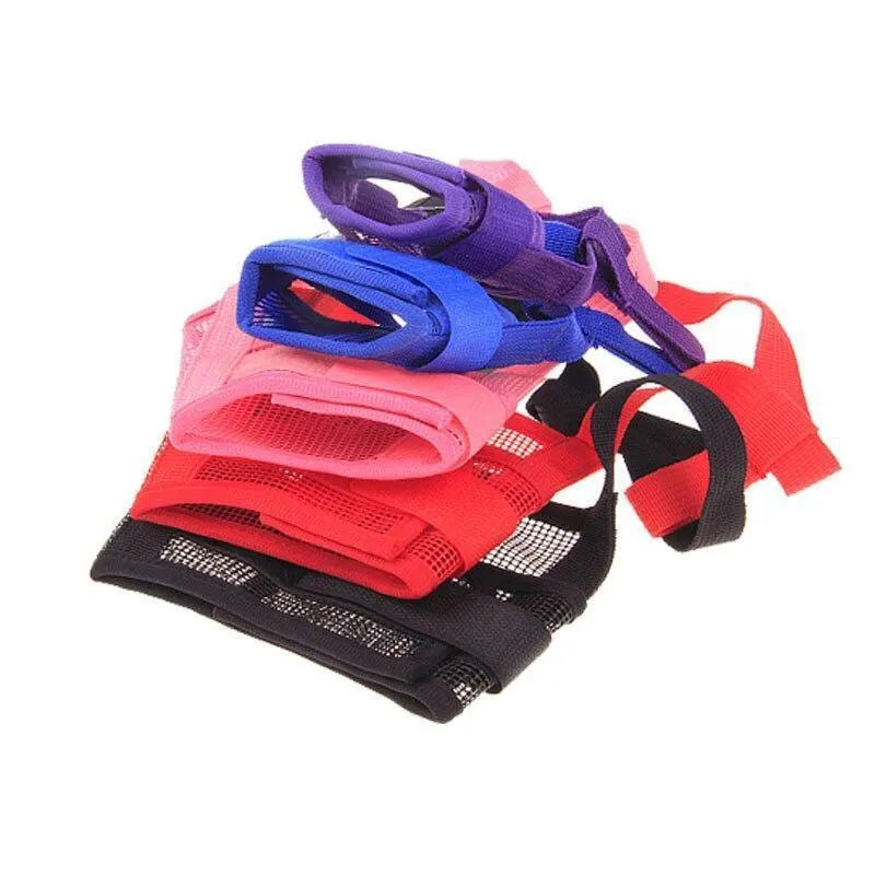 Adjustable plastic basket dog muzzle in various colours and sizes for biting control