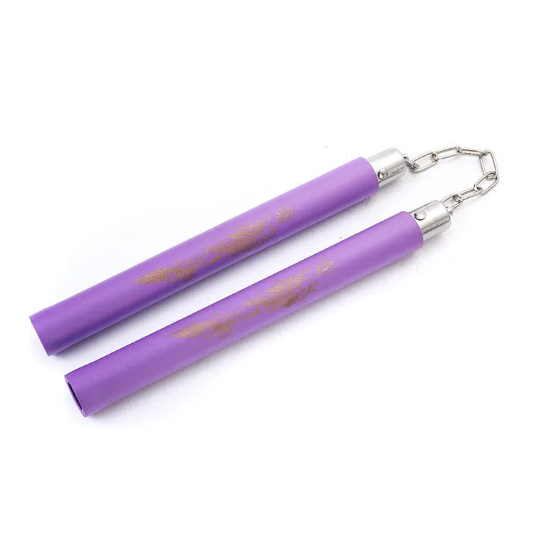 Set of soft EVA sponge nunchaku for children beginners practice in multiple colours