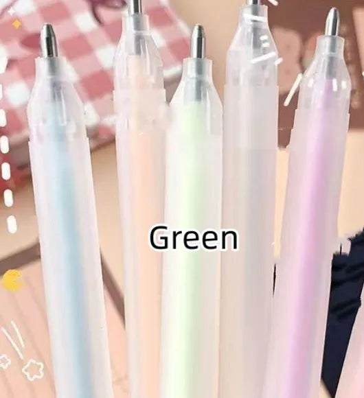 Macaroon colour plastic dispensing pen with cap-pulling mechanism for resin crafts