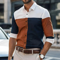 Men's single breasted loose fit polyester shirt in leisure style, sizes XS to 4XL, multiple colours