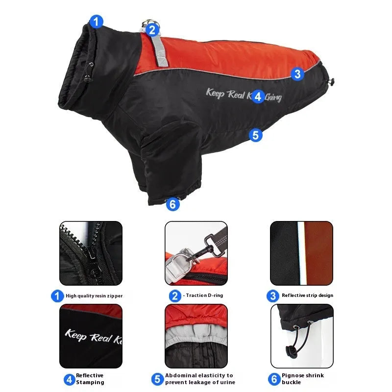 Polar fleece dog jacket with a separate thermal liner, shown in a two-tone colour combination.