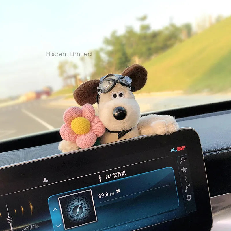 Cotton car dashboard decoration doll in cartoon animal design for pet and child safety