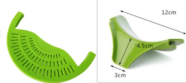 Silicone food oil drainer 245x145mm snap-on pot strainer for pressure cooker liner in black, green or red