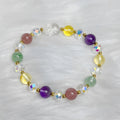 Handcrafted clear crystal bracelet with a detailed Phoenix Nine Tail Fox charm and adjustable clasp.