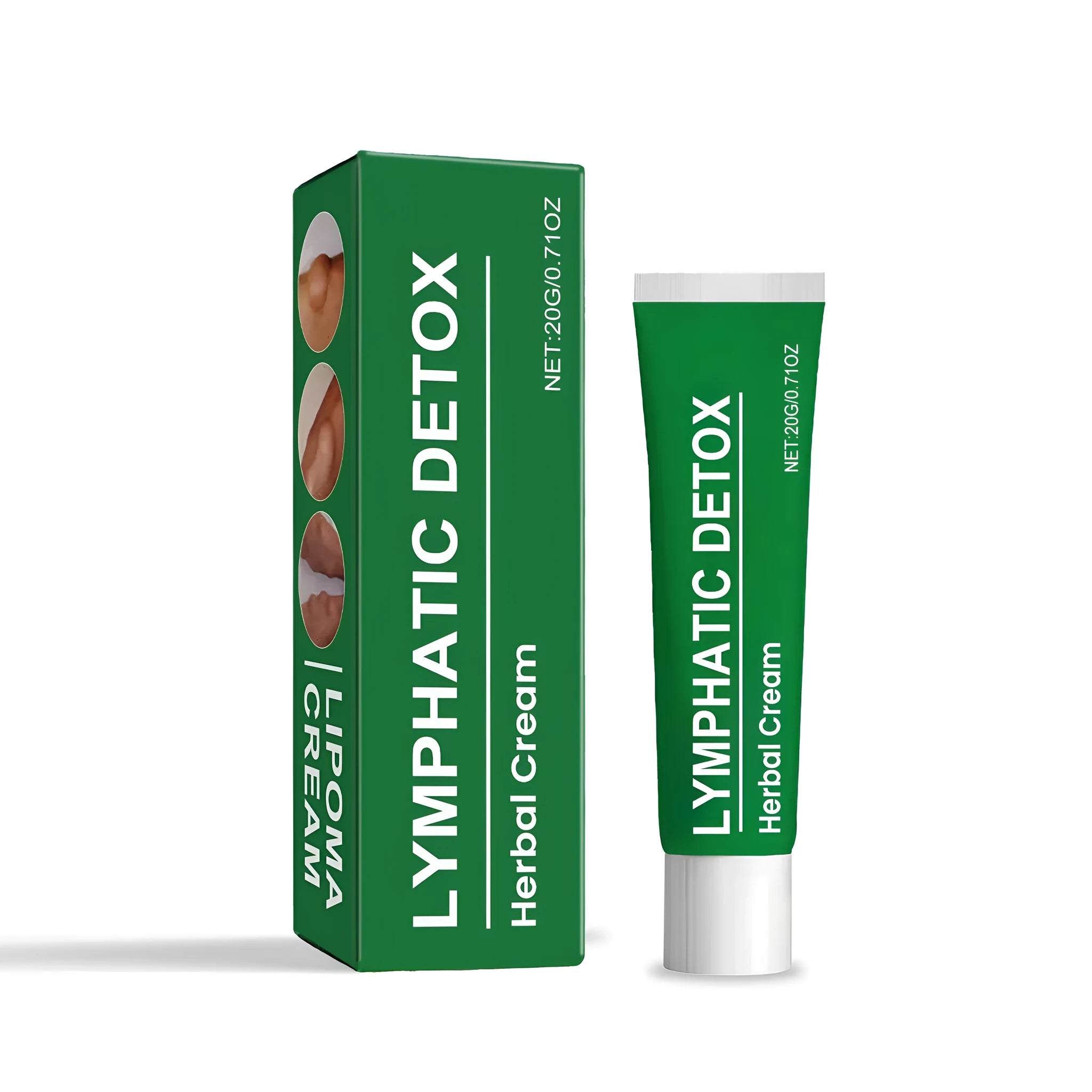 20g tube of herbal body soothing cream with Aesculus chinensis and mint leaves.