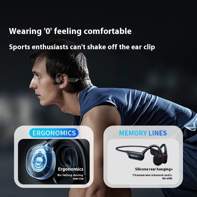 X10 waterproof bone conduction headset in Black and Orange on a white background