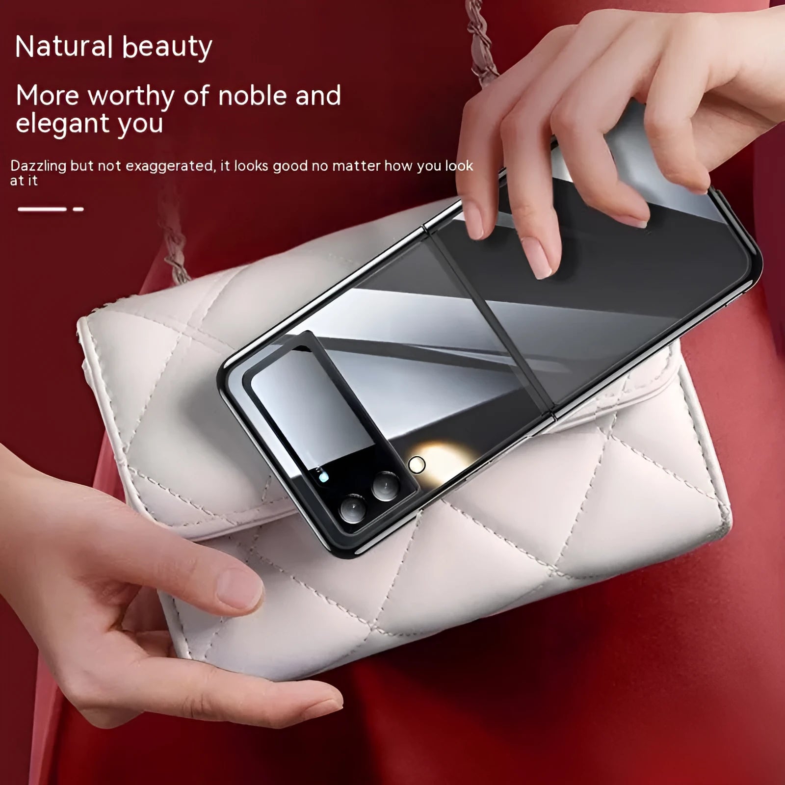 Hard PC phone case for Samsung Z Flip 3 and Flip 4 5G in black