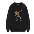 Women's printed cotton crew neck long sleeve top in multiple colours on a size chart.