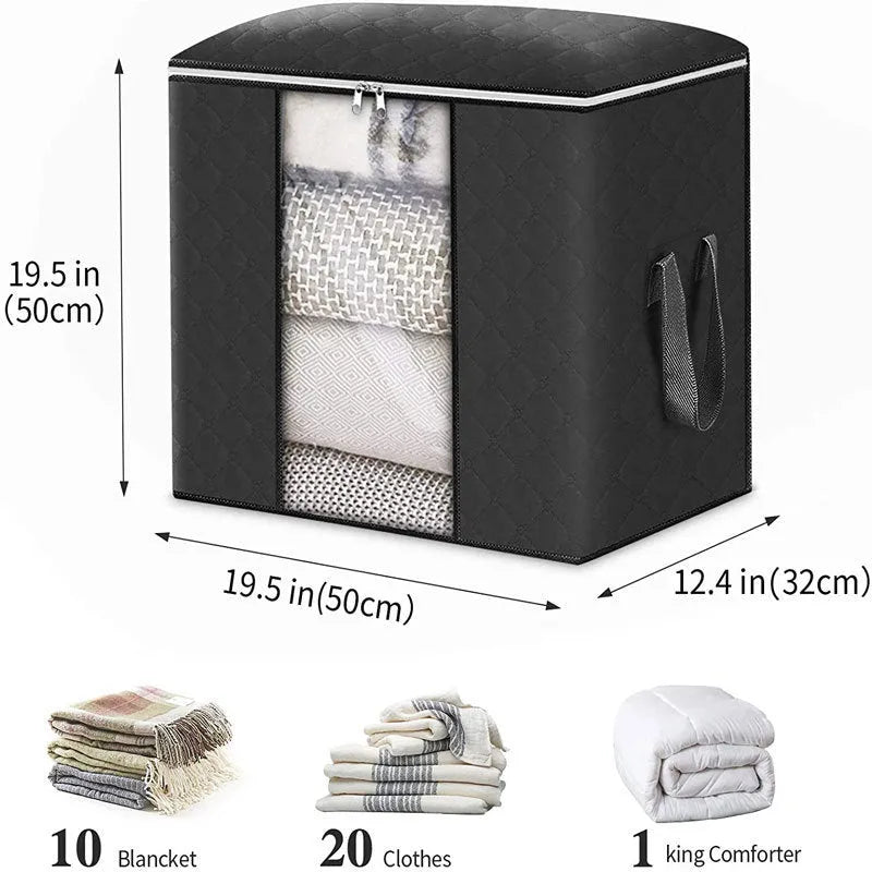 Non woven fabric storage organiser bag in beige colour, shown in a handbag style with seal closure.