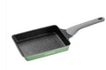 Green non-stick breakfast frying pan, 26cm omelette pan with composite multi-layer bottom, 1.09kg