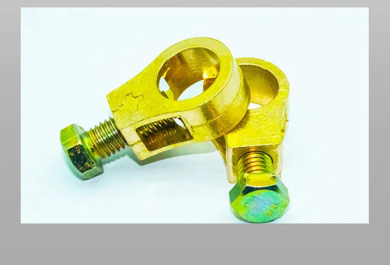 Pure copper automotive battery clamp with patented clip design