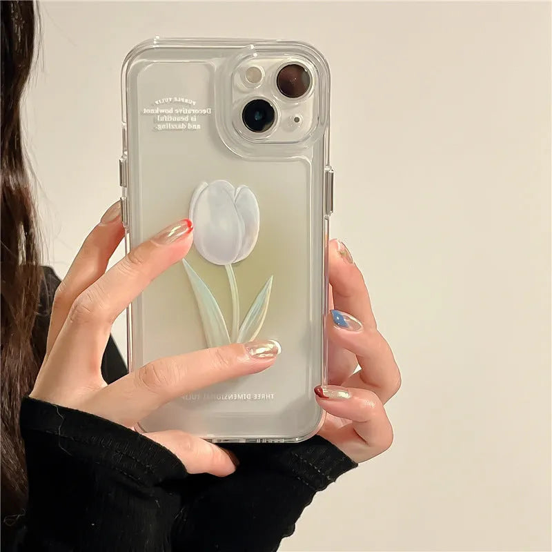 Tulip all-inclusive TPU phone case in space shell gradient colours for iPhone protection