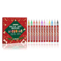 Christmas manicure graffiti pen set of 12 with red, yellow and blue colour lakes for festive nail art