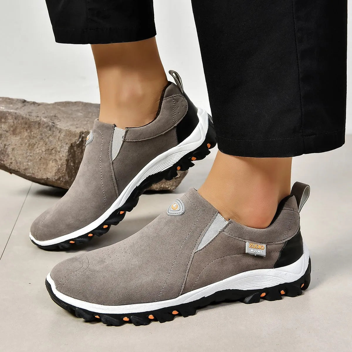 Men's round head thin overshoes in multiple colours with rubber sole and PU upper