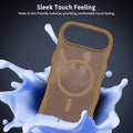 Two-in-One Magnetic Suction Phone Case for Apple iPhone Wave Lines Skin Feeling PC TPU Slim Fit Protective Cover Compatible with Multiple iPhone Models Coffee Dark Gray Dark Purple Light Pink