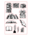 Transparent silicone stamp with adhesive backing measuring 11cm by 16cm for paper craft