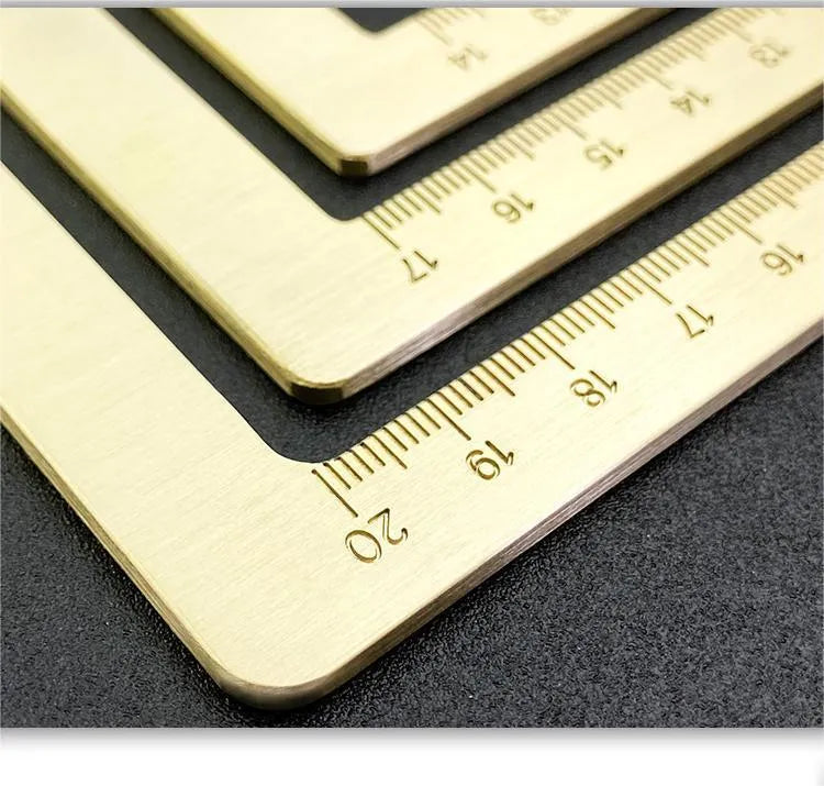 Solid brass calligraphy paper weight set with imitation ring and trumpet shapes for traditional painting