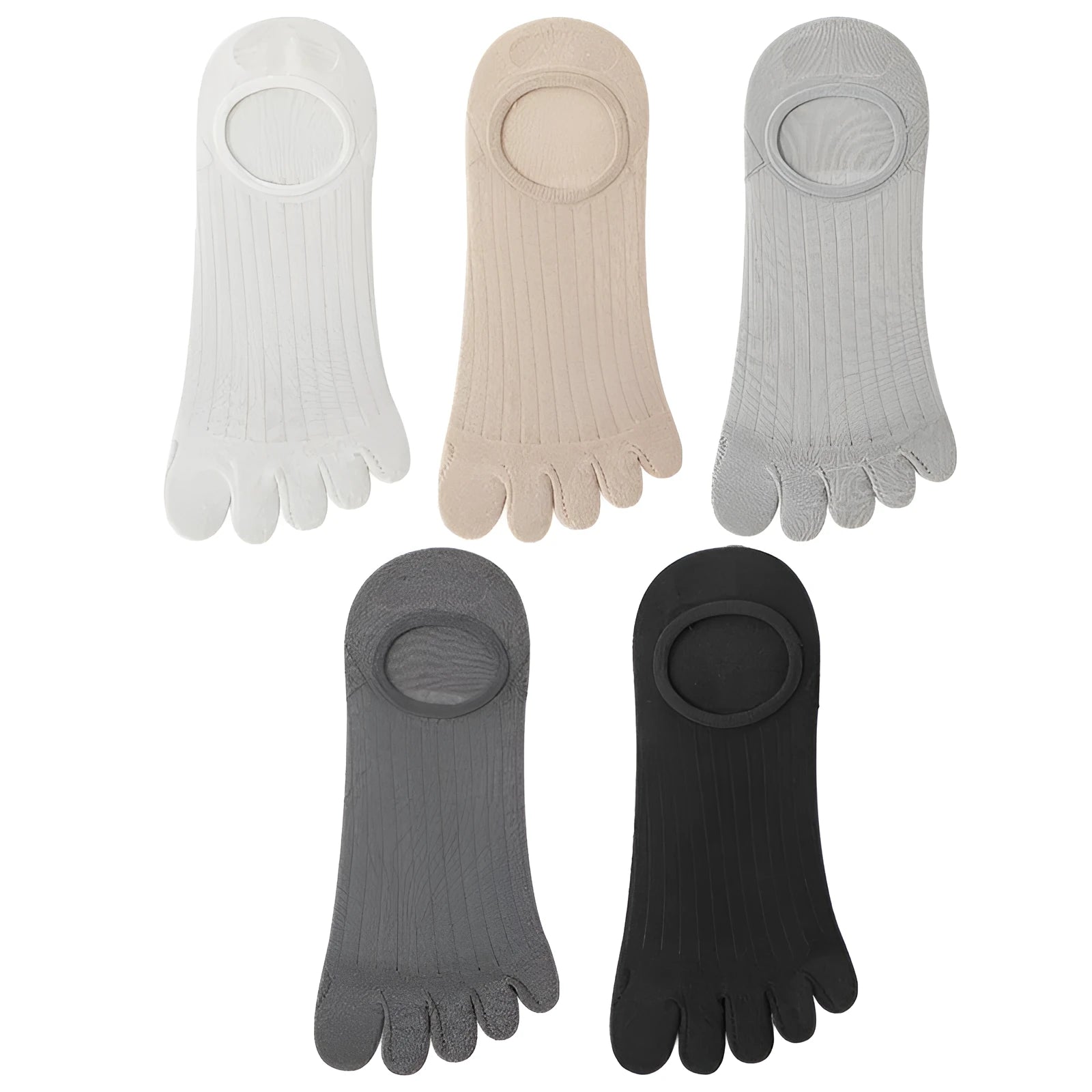 Men's five-finger summer socks in modal fabric with antibacterial properties and invisible low-cut design