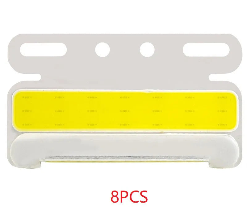 Waterproof aluminium COB LED light for truck side and ground tyre illumination in red, yellow, green, blue, or white.