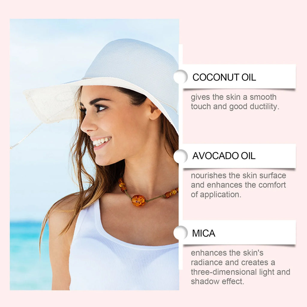 100ml bottle of sun protection body oil with coconut and avocado oils
