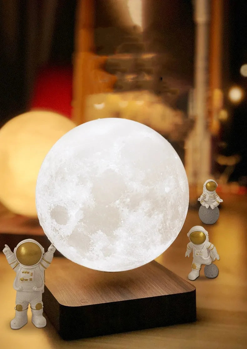 Maglev levitating planet night light with LED illumination and floating display