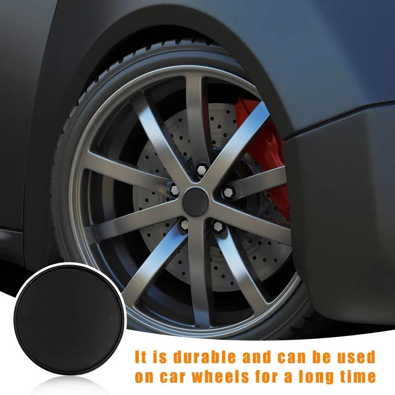 Black and silver 54mm plastic wheel cap for Japanese vehicle centre bore