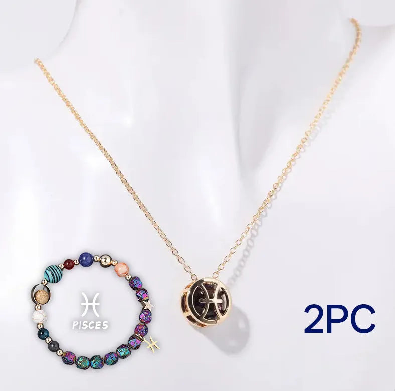 Natural stone beaded choker necklace and matching bracelet set handcrafted jewellery