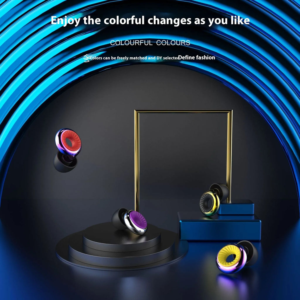 Set of reusable noise reduction sleep earpluds in various colours with a storage box and spare ear caps.