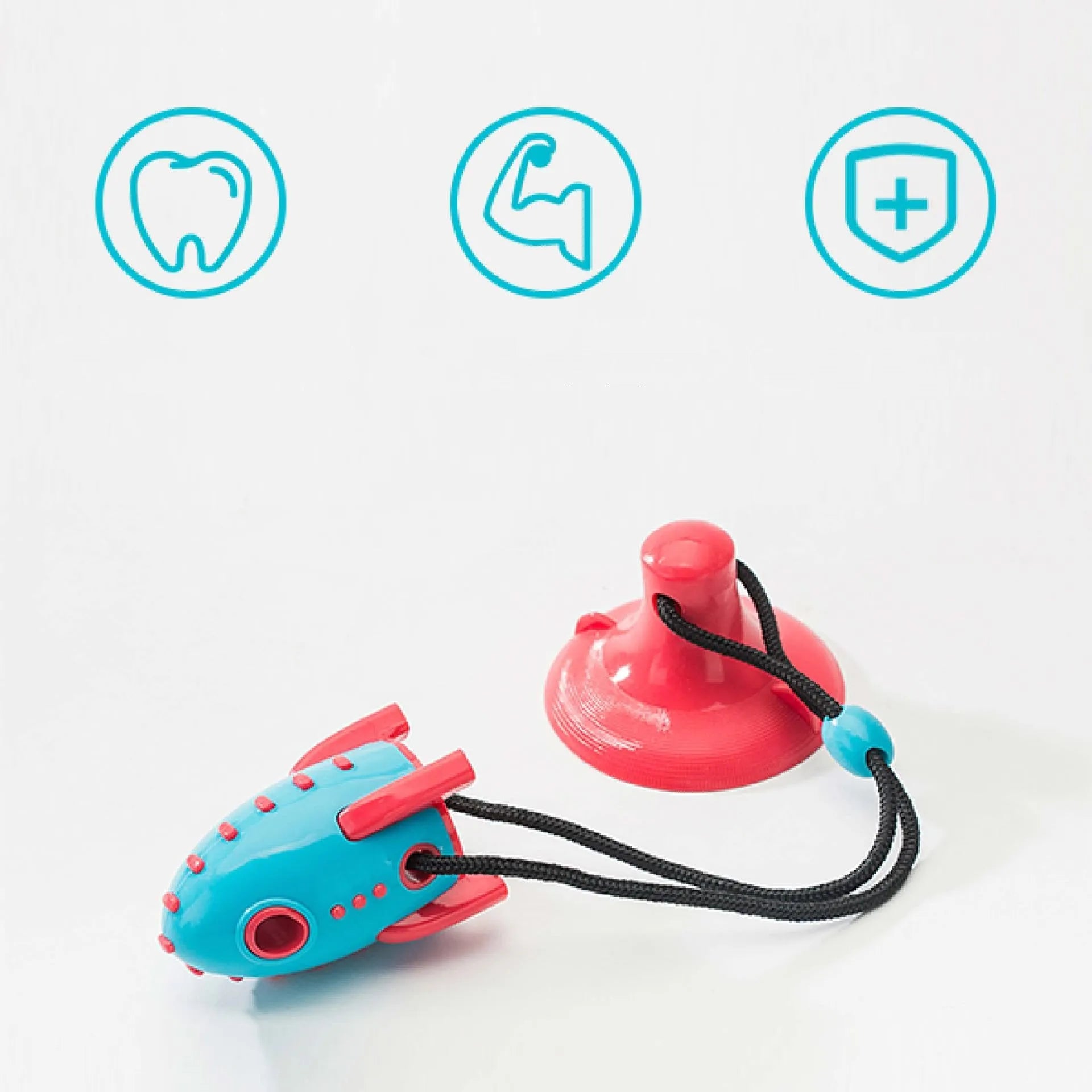 Rocket Dog Toys silicone leaking food bite toy with molar bumps for oral health, 200g weight