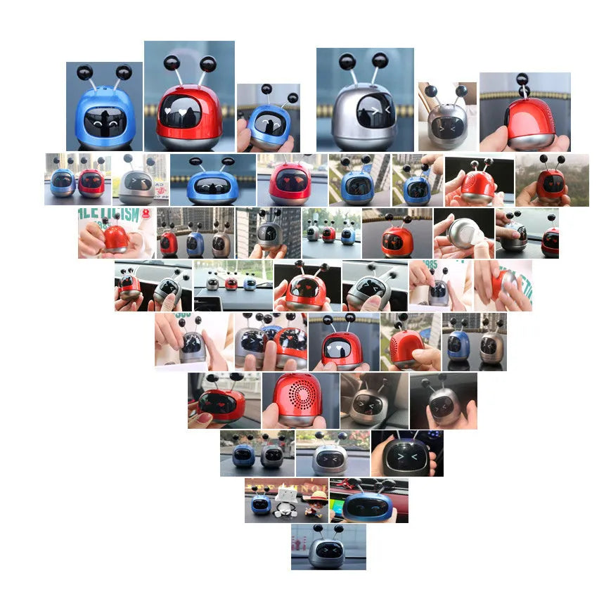 Robot-shaped car vent aromatherapy diffuser decoration with 40ml gel capacity