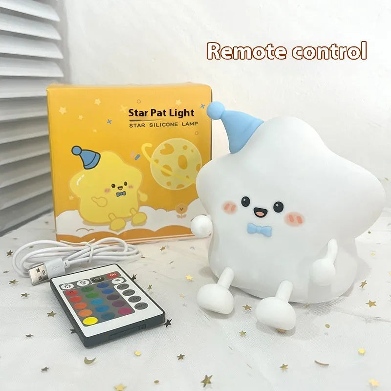 Cute Timing XINGX Pat Night Light 2W remote control battery powered cartoon geometric stereo lamp