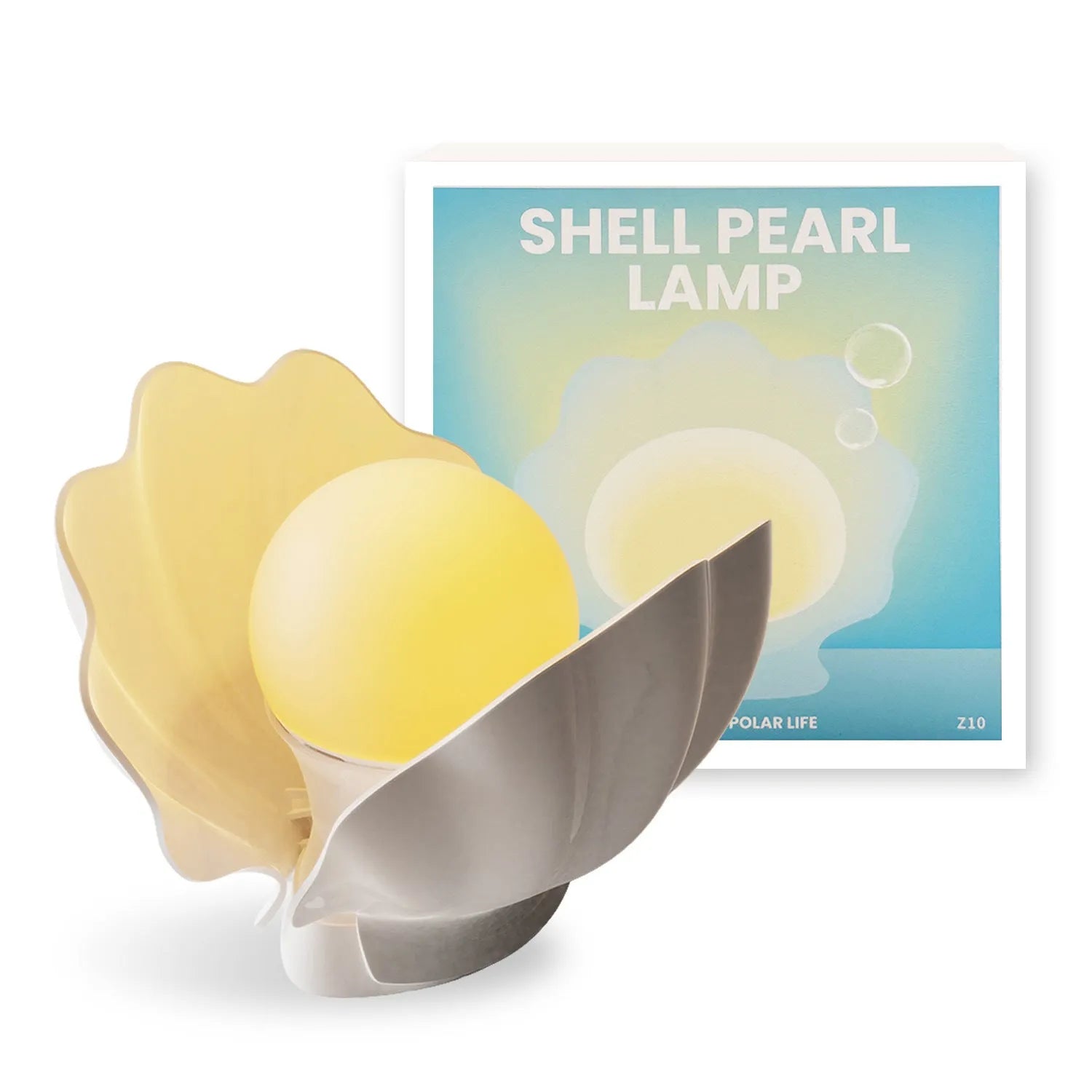 Shell pearl silicone pat-induction rechargeable night light, 140x145x160 mm, modern simple design