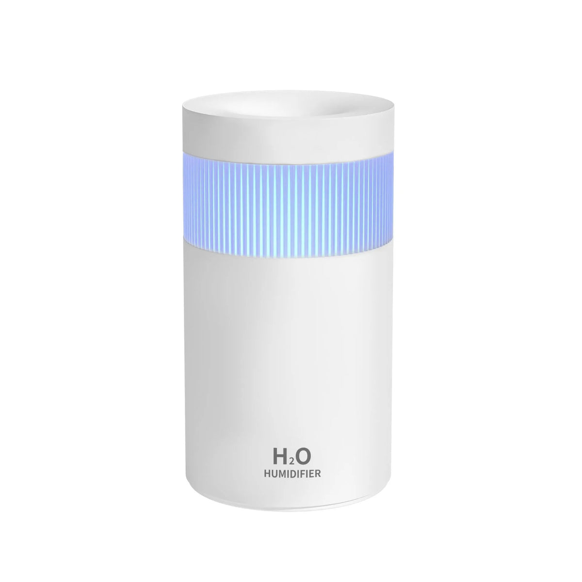 Mini USB humidifier 300ml in grey, pink or white, 73x73x132mm, with USB cable and sponge rod
