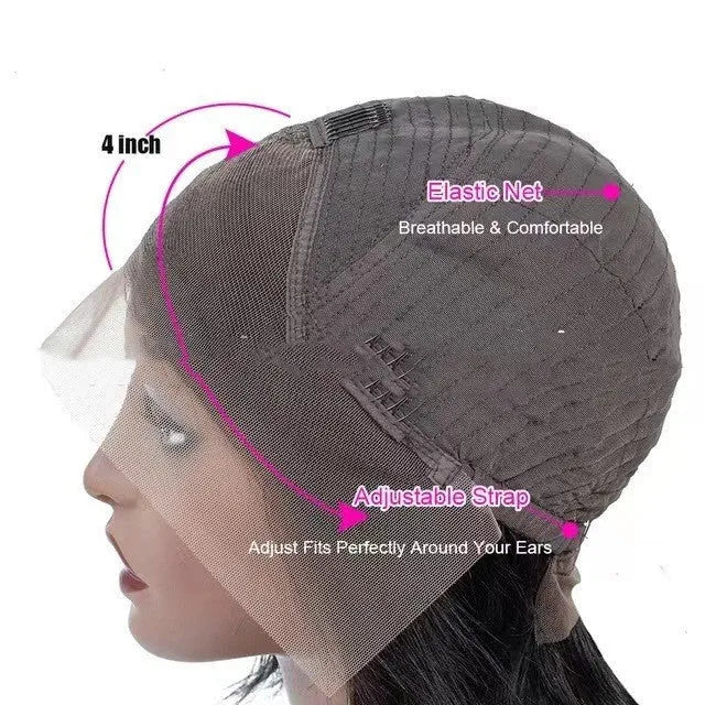 A woman wearing a human hair lace front wig with a natural hairline, showcasing the star fashion style.