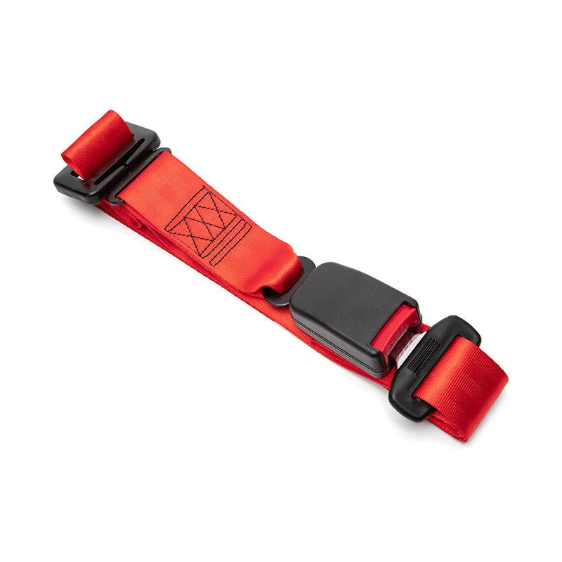 Pregnancy car safety belt anti-strangulation belly support in black with buckle detail