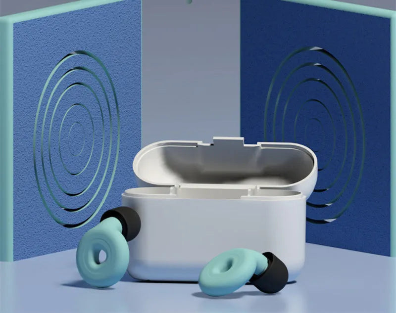 Silicone noise reduction earplug 55mm long 40mm high solid colour