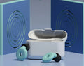 Silicone noise reduction earplug 55mm long 40mm high solid colour