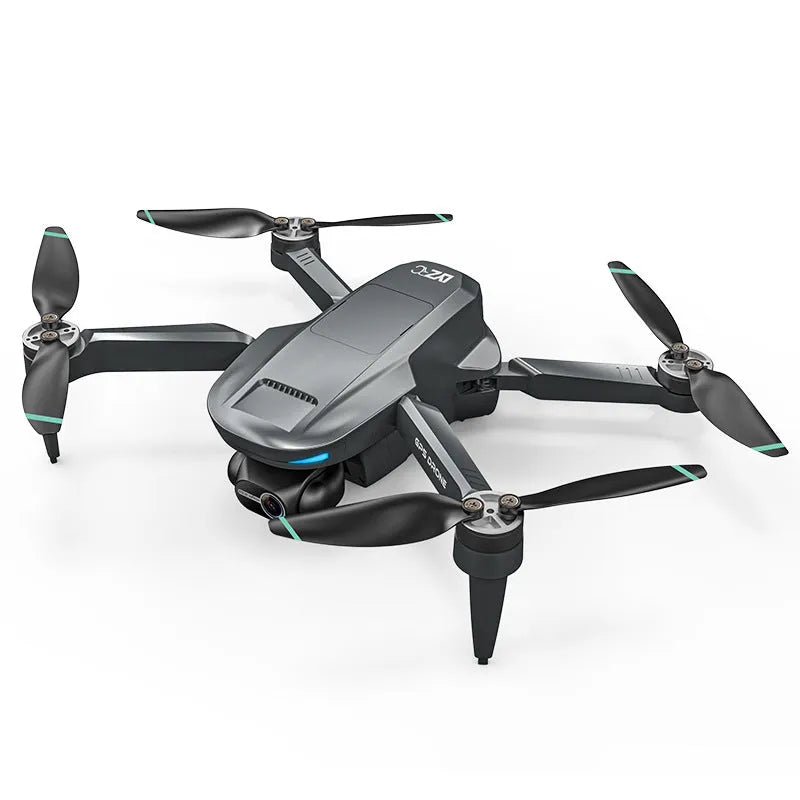 Brushless folding UAV with two-axis mechanical stabilisation head and GPS return, plastic construction, under 30 cm size, in storage bag