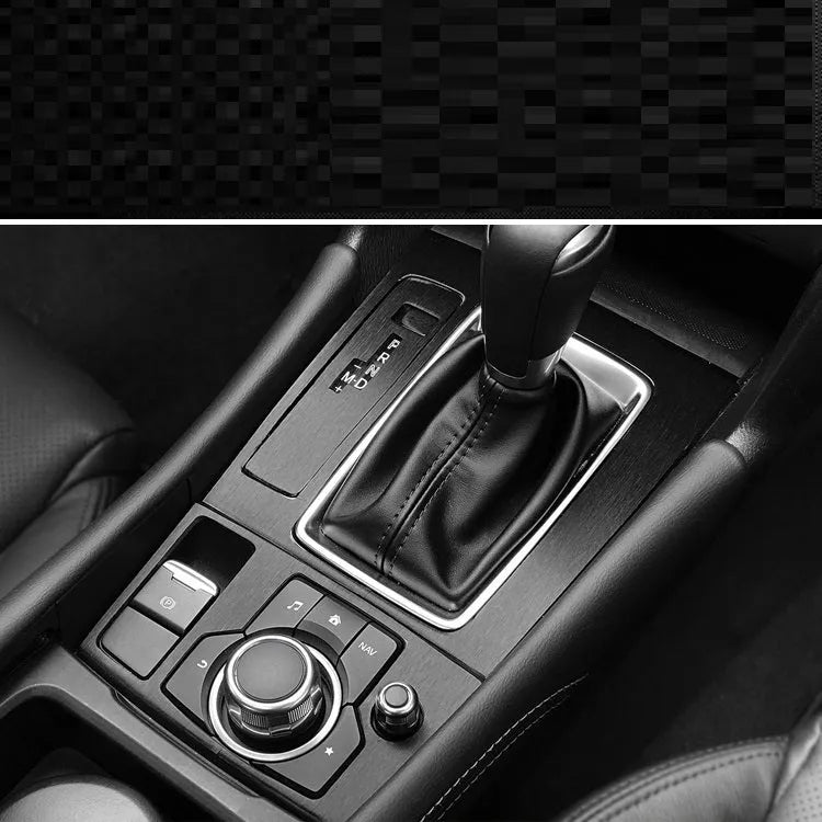 Unksera car interior decorative film sticker kit for centre console and dashboard trim in carbon fibre finish