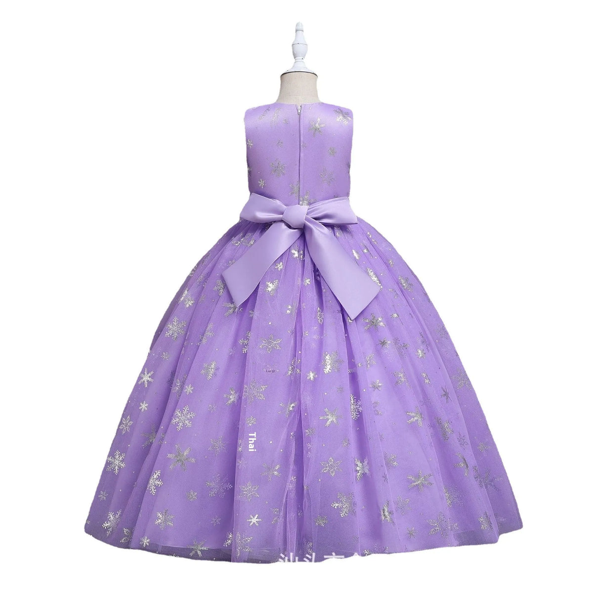 Girls summer sleeveless princess dress in pink, light blue, violet, wine red, sizes 110-160cm