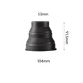 Silicone lens mask light shield in two sizes, S 53-67mm and M 72-105mm, with spray matt paint finish for SLR and mobile phone photography